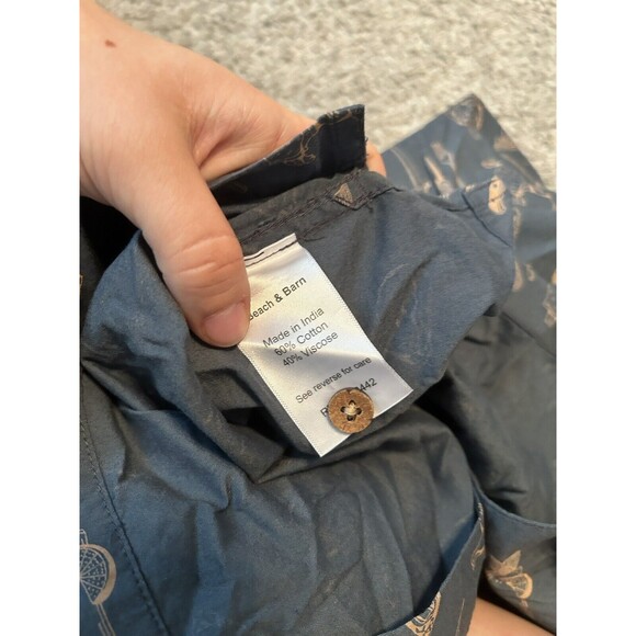 beach & barn button down shirt Surf 'n‎ Turf Woven Shirt Seafarer - size Small - Picture 8 of 8